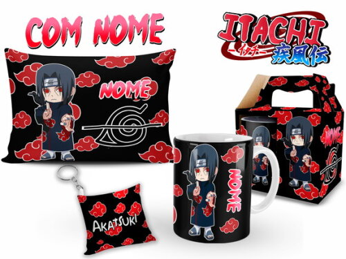 Kit Personalizado Itachi Uchiha Naruto com Nome