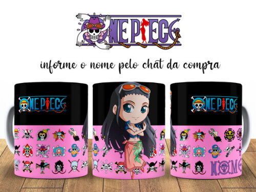 Kit Personalizado One Piece Nico Robin com Nome