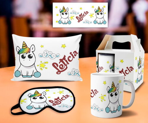 Kit personalizado Unicórnio com Nome - Mod 007
