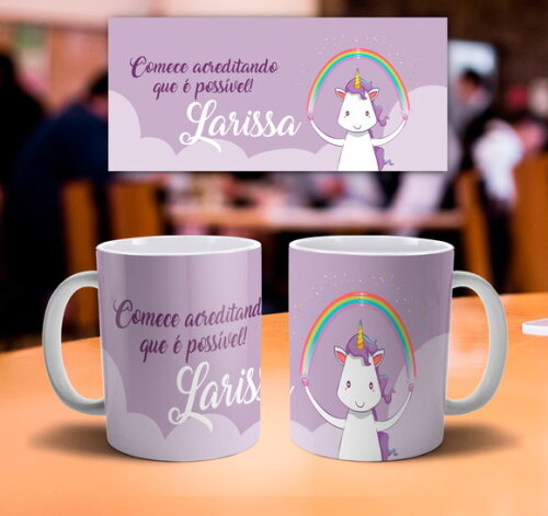 Kit personalizado Unicórnio com Nome - Mod 003