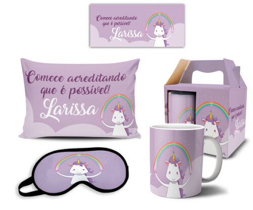 Kit personalizado Unicórnio com Nome - Mod 003