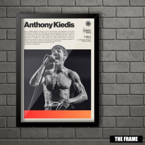 Quadro Decorativo A3 Anthony Kiedis Red Hot Chili Peppers