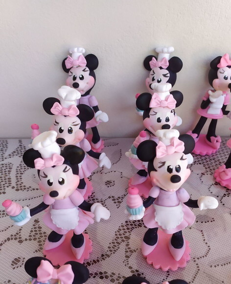 Aplique Minnie Confeiteira para Lembrancinha