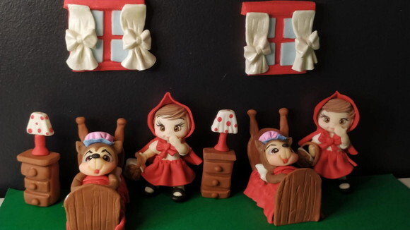 Kit 4 Apliques Chapeuzinho Vermelho