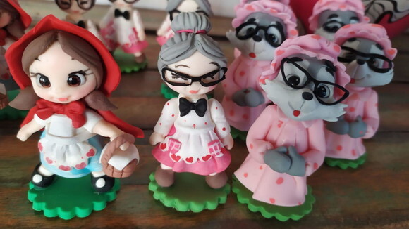 Lembrancinha Vovó da Chapeuzinho Vermelho Aquarela