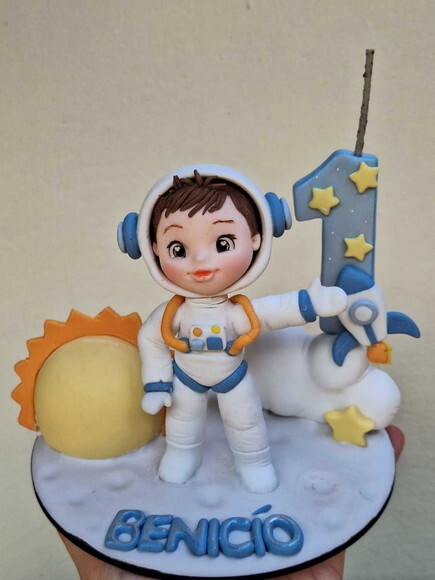 Topo de Bolo Astronauta