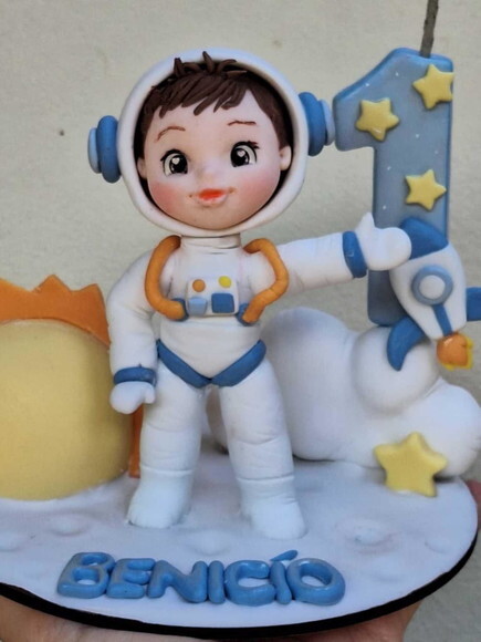 Topo de Bolo Astronauta
