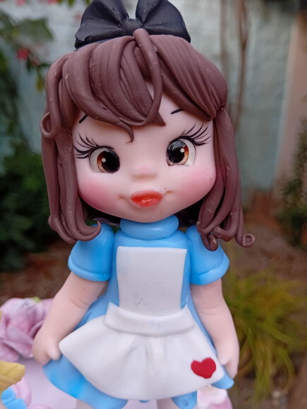 Topo de Bolo Personalizado Alice no País das Maravilhas
