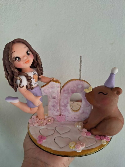 Topo de Bolo Tema Capivara