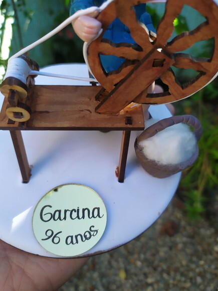 Topo de Bolo-vela em Biscuit