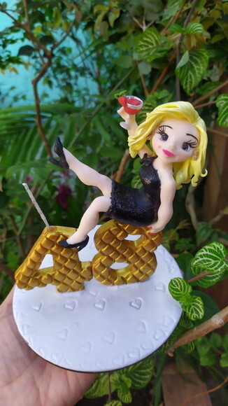 Topo de Bolo,e Vela Personalizada