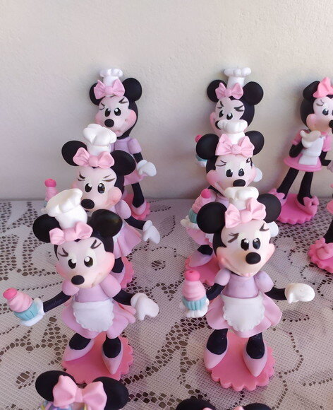 Aplique Minnie Confeiteira para Lembrancinha