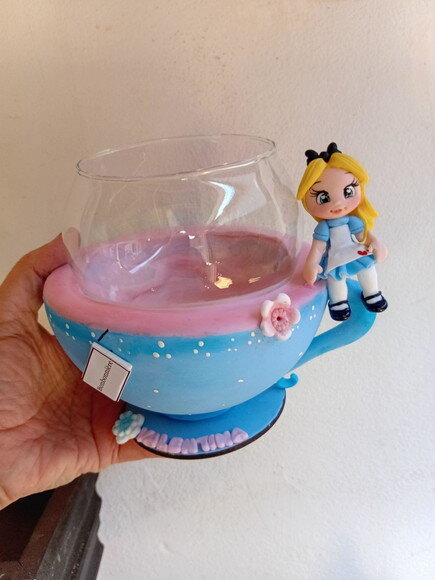 Centro de Mesa Alice no País das Maravilhas (porta Doces)