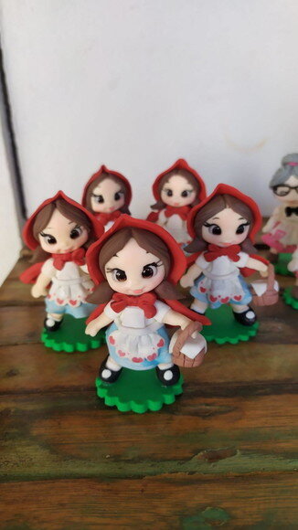Lembrancinha Chapeuzinho Vermelho Aquarela