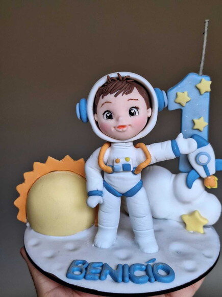 Topo de Bolo Astronauta