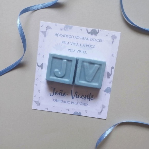 Card Sabonete Letras 2,8 cm (2 Letras)