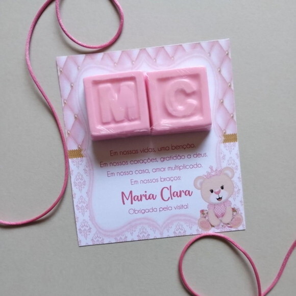 Card Sabonete Letras 2,8 cm (2 Letras)