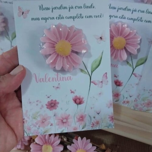 Lembrancinha Maternidade Margarida ou Jasmin no Jardim