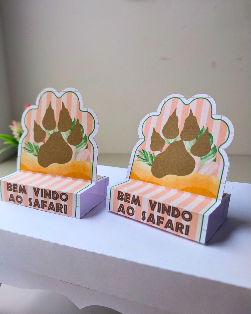 Kit 10 Porta bis duplo Safari Realista Personalizado | Lembrancin