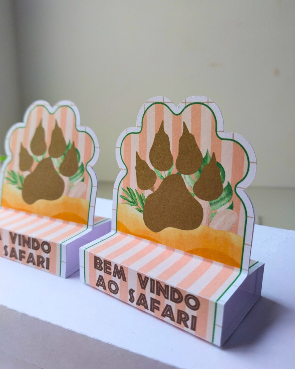 Kit 10 Porta bis duplo Safari Realista Personalizado | Lembrancin