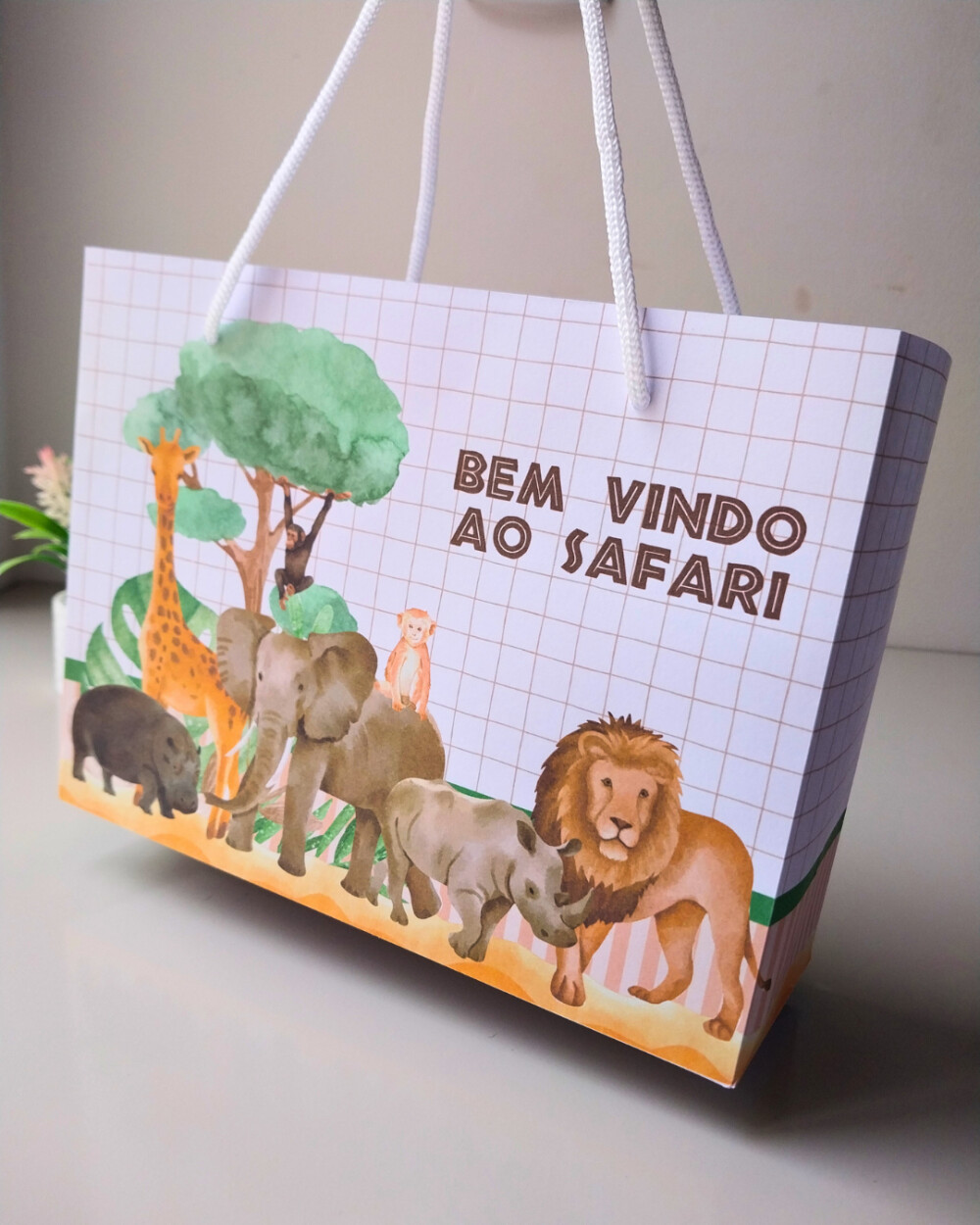 10 Sacolinha Surpresa Safari Realista Personalizada
