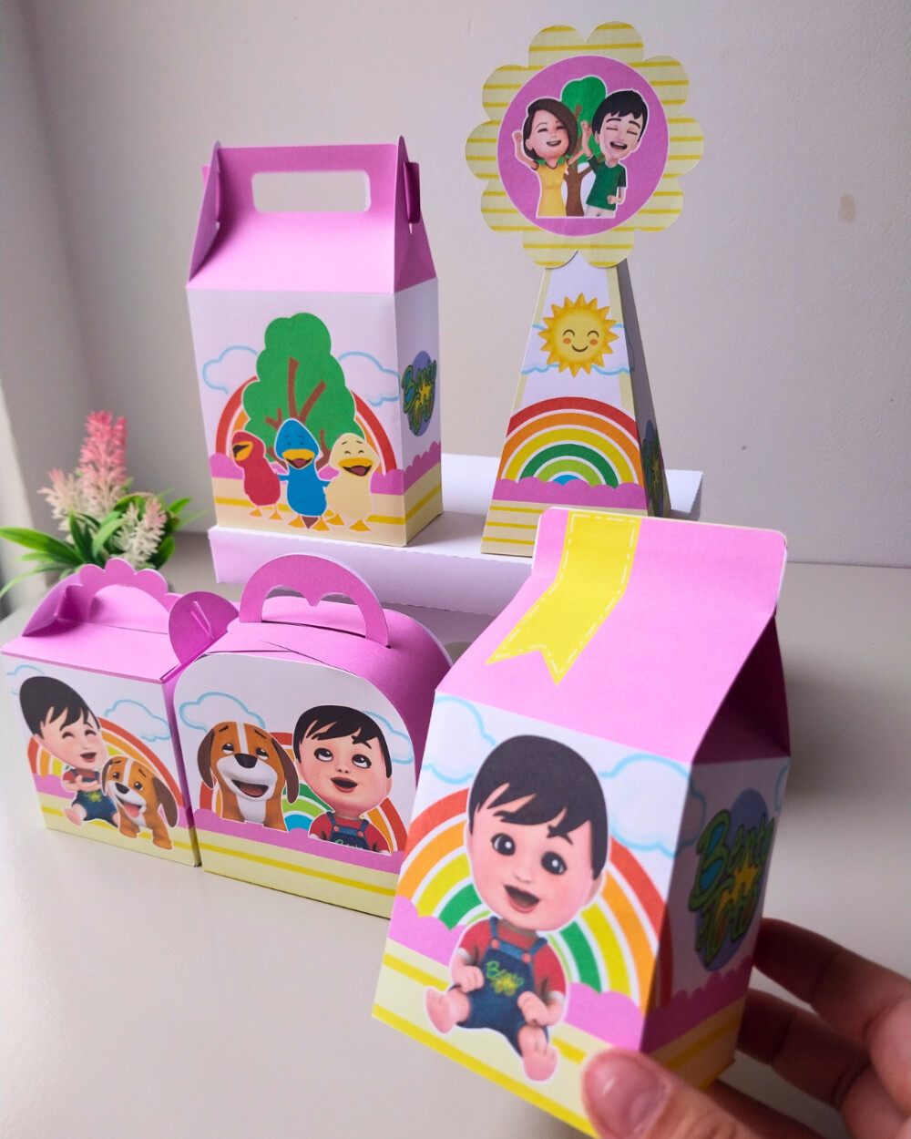 Kit 15 caixas Bento e Totó menina Personalizado | Lembrancinhas 