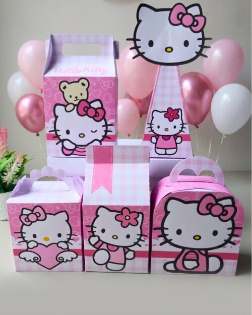 Kit 50 caixas Hello Kitty Personalizado | Lembrancinhas Infantil