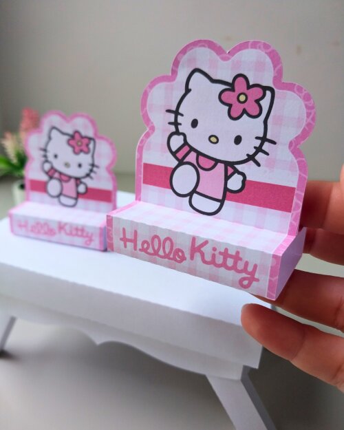 Kit 10 Porta bis duplo Hello Kitty Personalizado | Lembrancinhas Infantil