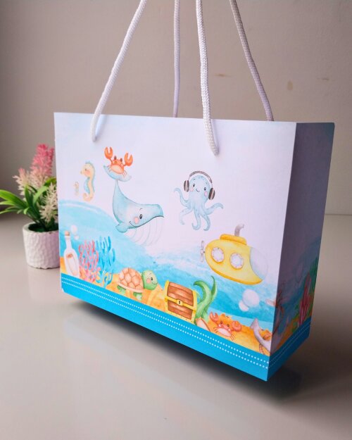 15 Sacolinha Surpresa Fundo do mar menino Personalizada