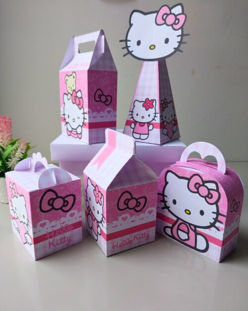 Kit 15 caixas Hello Kitty Personalizado | Lembrancinhas Infantil