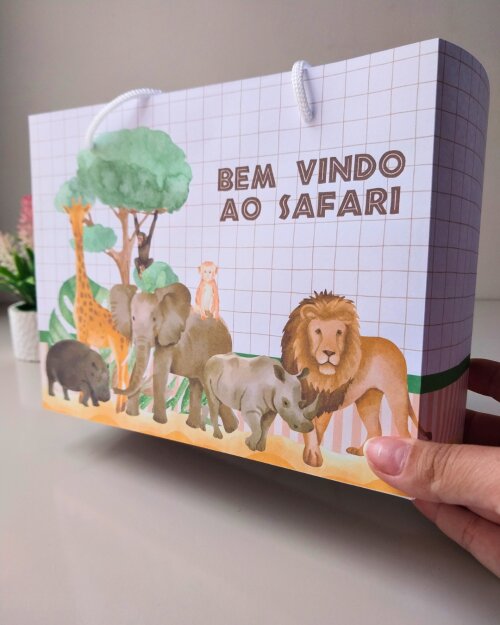 20 Sacolinha Surpresa Safari Realista Personalizada