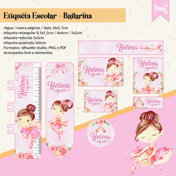 60 Etiquetas Bailarina