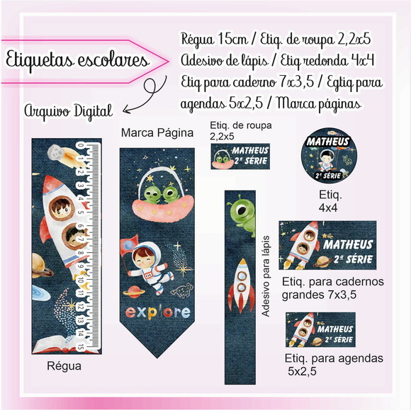 60 Etiquetas Escolares