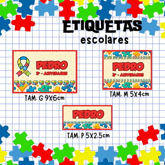 60 Etiquetas Escolares