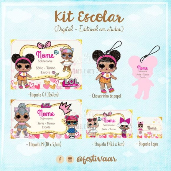 60 Etiquetas Escolares Personalizadas Prova D'agua