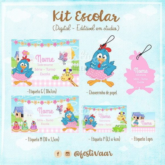 60 Etiquetas Escolares Personalizadas Prova D'agua