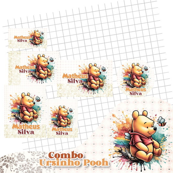 60 Etiquetas Urso Poof