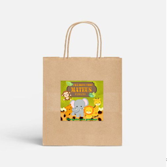 Adesivo para Sacola Personalizada 10 x 10