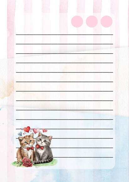 Bloquinho Gato Romantico com Wire -o