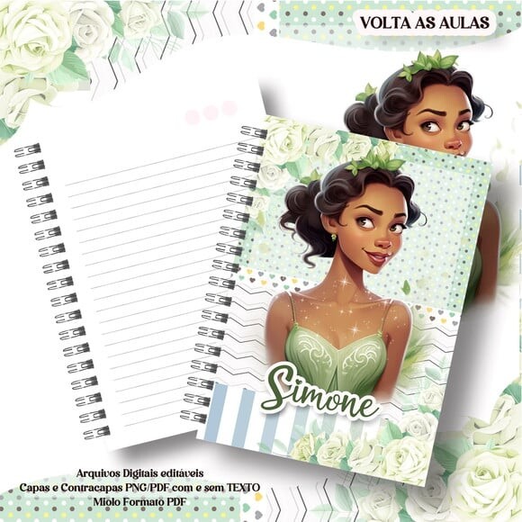 Caderno ou Agenda Personalizada Anastacia