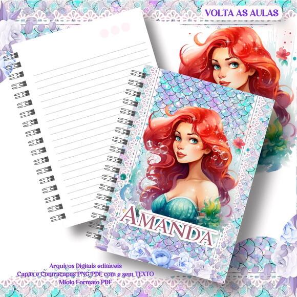 Caderno ou Agenda Personalizada Ariel