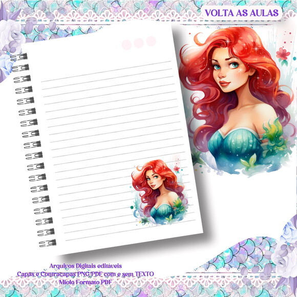 Caderno ou Agenda Personalizada Ariel