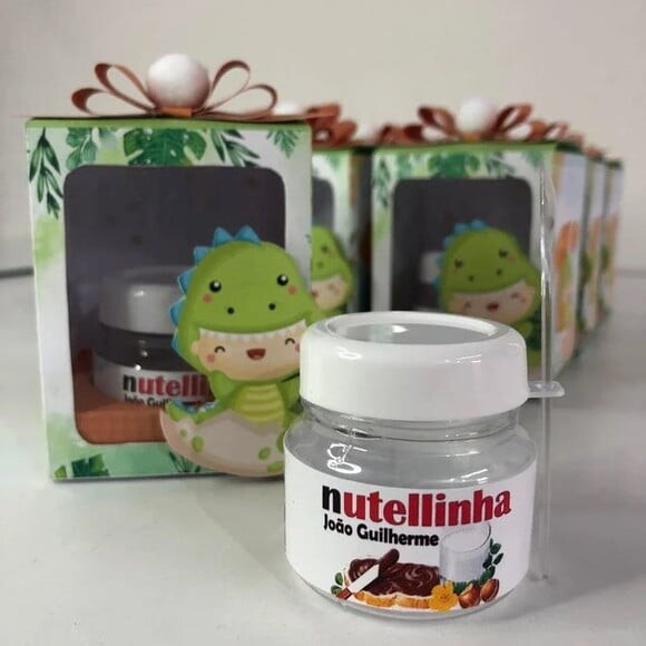 Caixa com Pote para Nutella Dino