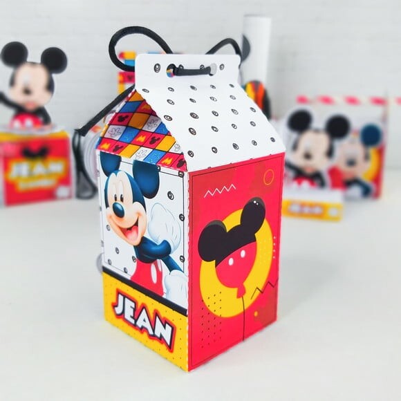 Caixa Milk - Mickey Quadriculado