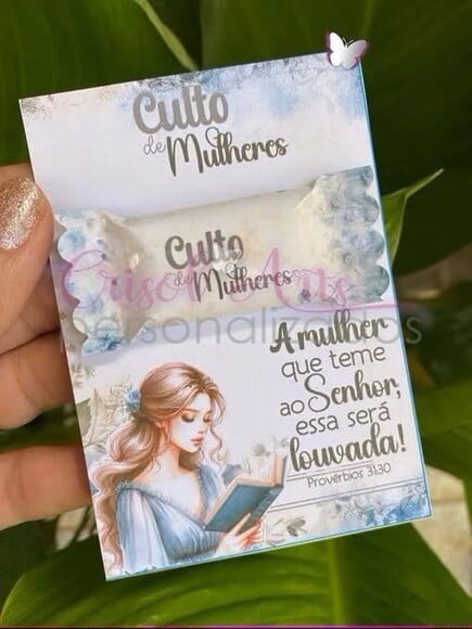 Card com Bala Dia da Mulher