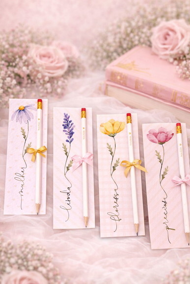 Card com Lápis Dia da Mulher