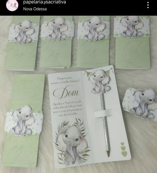 Card Envelope com Lápis Maternidade