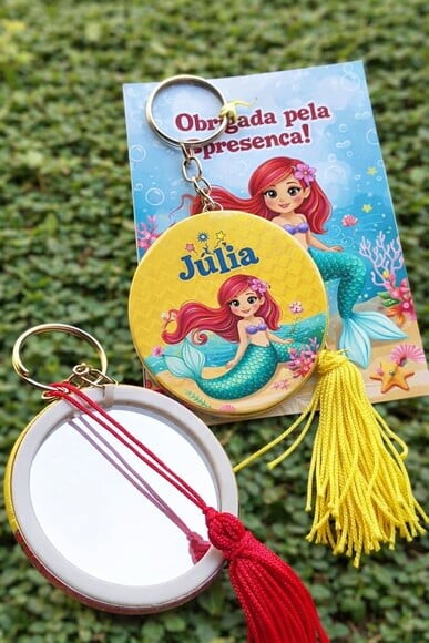 Chaveiro Espelho Botton - Qualquer Tema ou Logo
