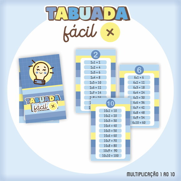 Chaveiro Tabuada Personalizada