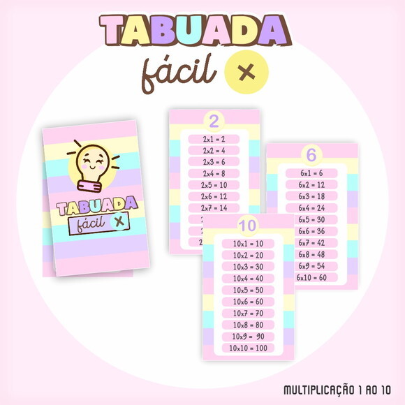 Chaveiro Tabuada Personalizada